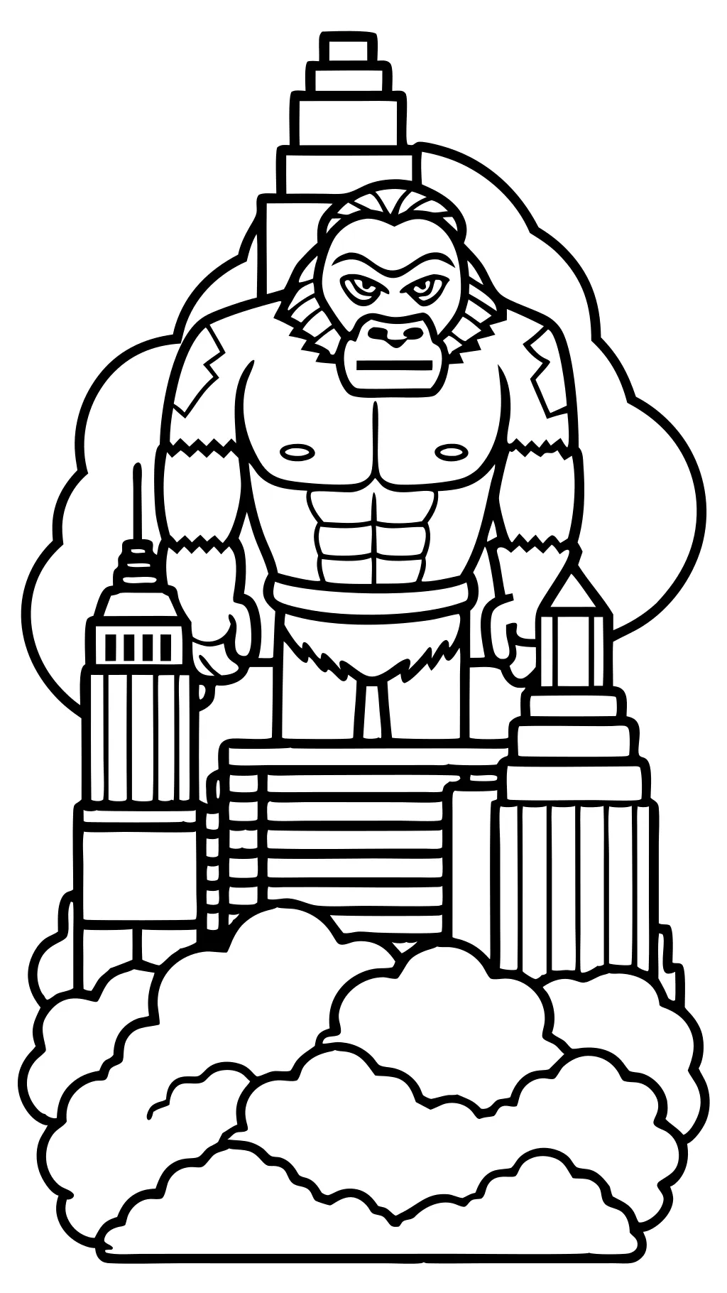 Página para colorear de King Kong